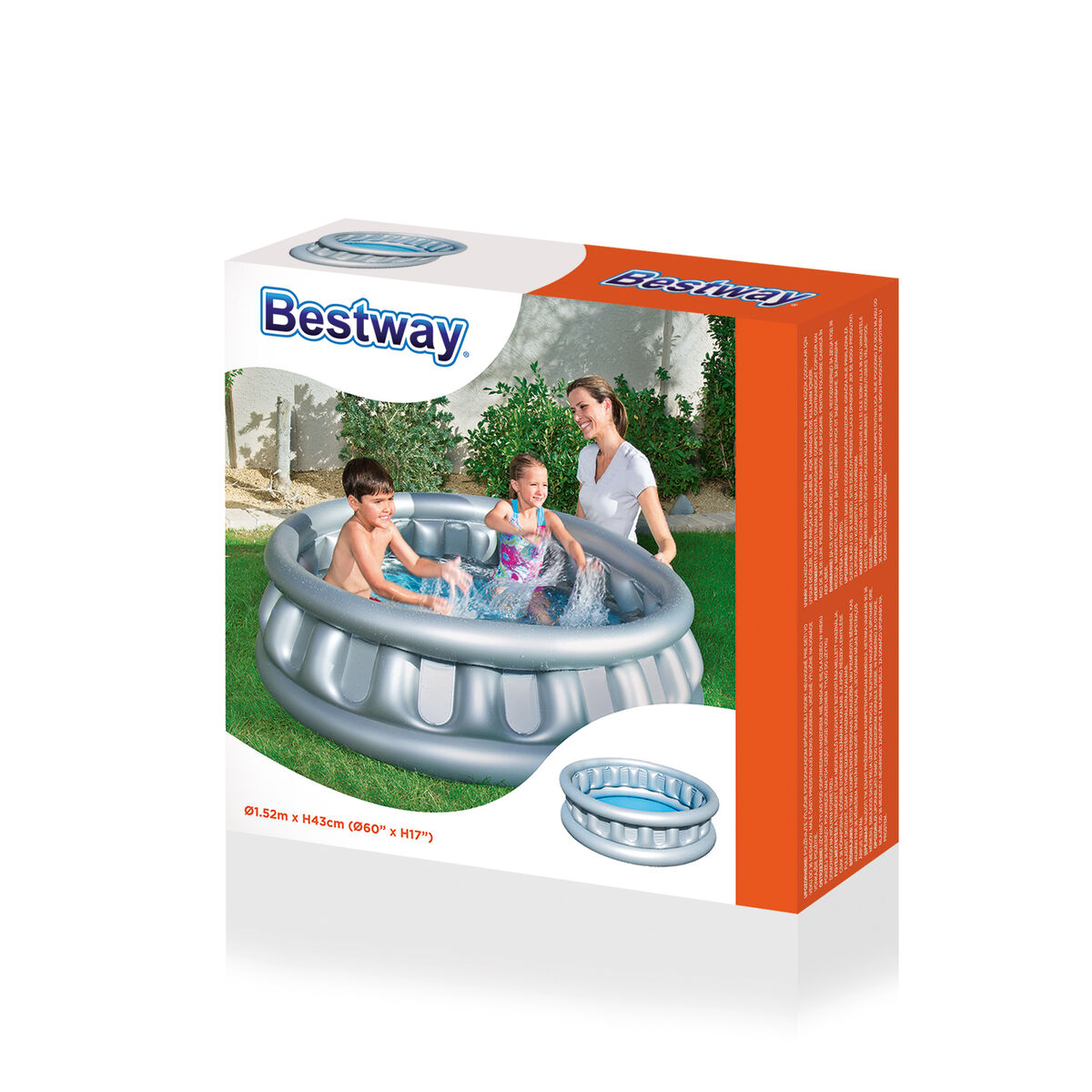 Oppblåsbart plaskebasseng for barn Bestway 152 x 43 cm